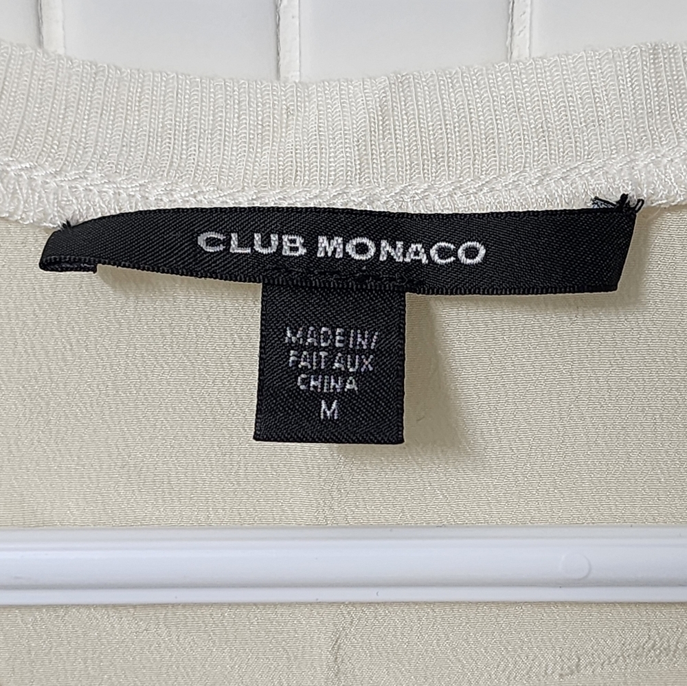 Club Monaco Cream Racerback Tank Top - Picture 4 of 6